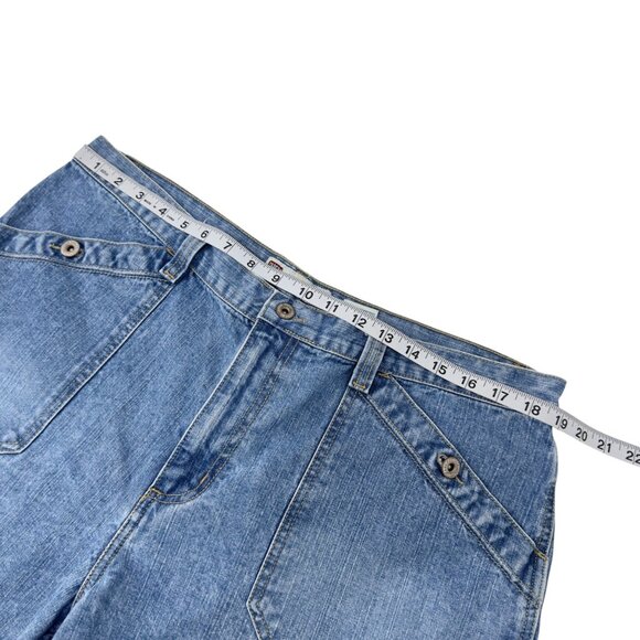 Faded Glory Womens Classic Utility Denim Shorts Size 18 Light Blue 6.5 Inseam - Picture 5 of 11